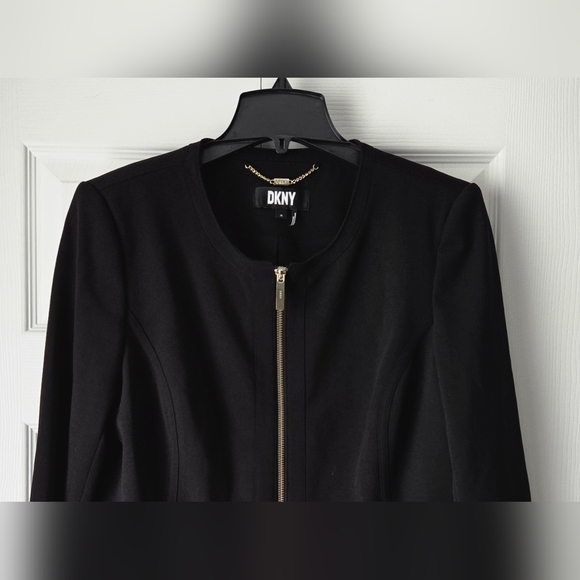 DKNY Women's Pelpum Zip Front Blazer Jacket - Picture 3 of 10